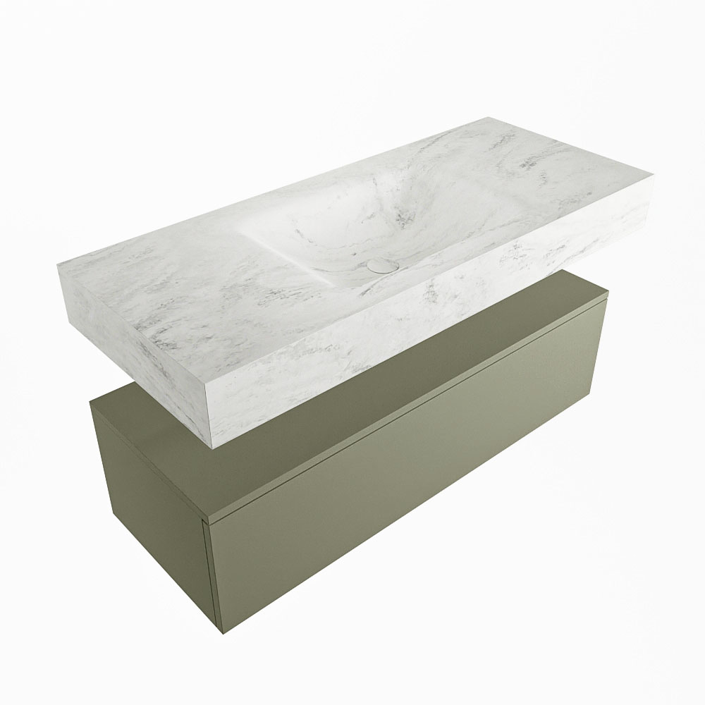 MONDIAZ ALAN-DLUX 110cm mueble de baño Army 1 cajón. Lavabo CLOUD Centro sin orificios color Opalo. 5 MONDIAZ ALAN-DLUX 110cm mueble de baño Army 1 cajón. Lavabo CLOUD Centro sin orificios color Opalo. - Imagen 5