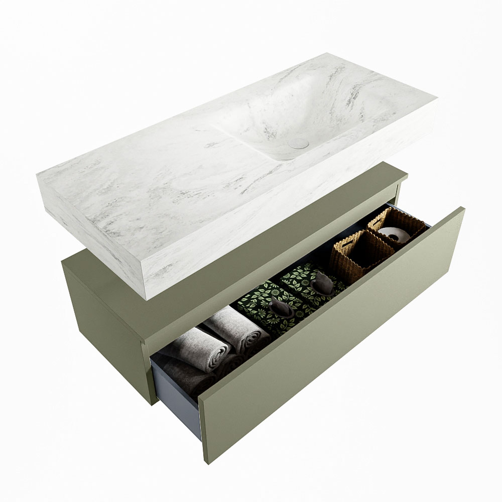 MONDIAZ ALAN-DLUX 110cm mueble de baño Army 1 cajón. Lavabo CLOUD Derecho sin orificios color Opalo. 6 MONDIAZ ALAN-DLUX 110cm mueble de baño Army 1 cajón. Lavabo CLOUD Derecho sin orificios color Opalo. - Imagen 6