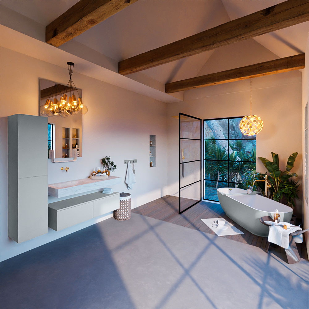 MONDIAZ ALAN-DLUX 120cm mueble de baño Clay 2 cajones. Lavabo CLOUD Izquierda sin orificios color Opalo. 3 MONDIAZ ALAN-DLUX 120cm mueble de baño Clay 2 cajones. Lavabo CLOUD Izquierda sin orificios color Opalo. - Imagen 3