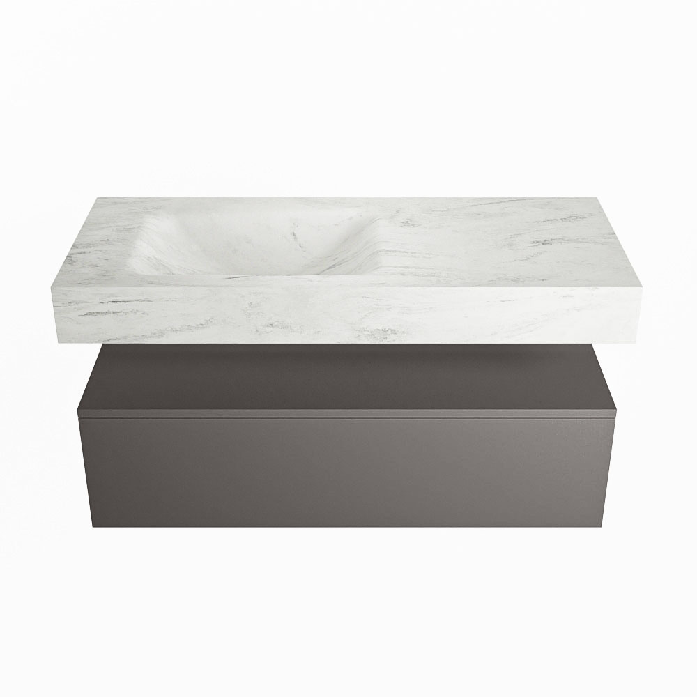 MONDIAZ ALAN-DLUX 110cm mueble de baño Dark Grey 1 cajón. Lavabo CLOUD Izquierda 1 orificio color Opalo. 4 MONDIAZ ALAN-DLUX 110cm mueble de baño Dark Grey 1 cajón. Lavabo CLOUD Izquierda 1 orificio color Opalo. - Imagen 4