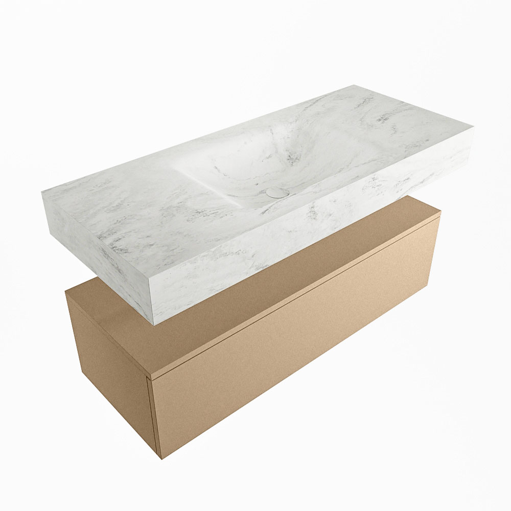 MONDIAZ ALAN-DLUX 110cm mueble de baño Oro 1 cajón. Lavabo CLOUD Centro 1 orificio color Opalo. 5 MONDIAZ ALAN-DLUX 110cm mueble de baño Oro 1 cajón. Lavabo CLOUD Centro 1 orificio color Opalo. - Imagen 5