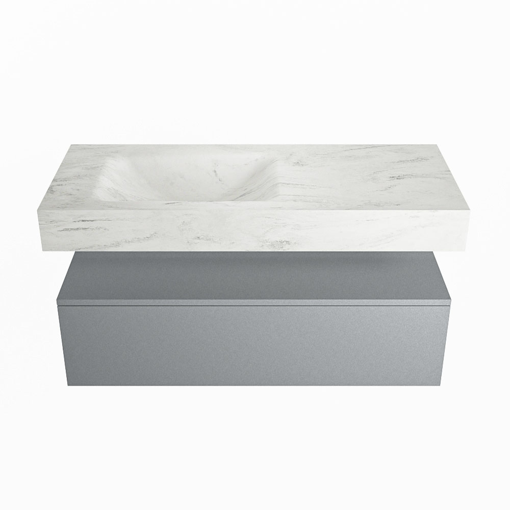 MONDIAZ ALAN-DLUX 110cm mueble de baño Plata 1 cajón. Lavabo CLOUD Izquierda sin orificios color Opalo. 4 MONDIAZ ALAN-DLUX 110cm mueble de baño Plata 1 cajón. Lavabo CLOUD Izquierda sin orificios color Opalo. - Imagen 4