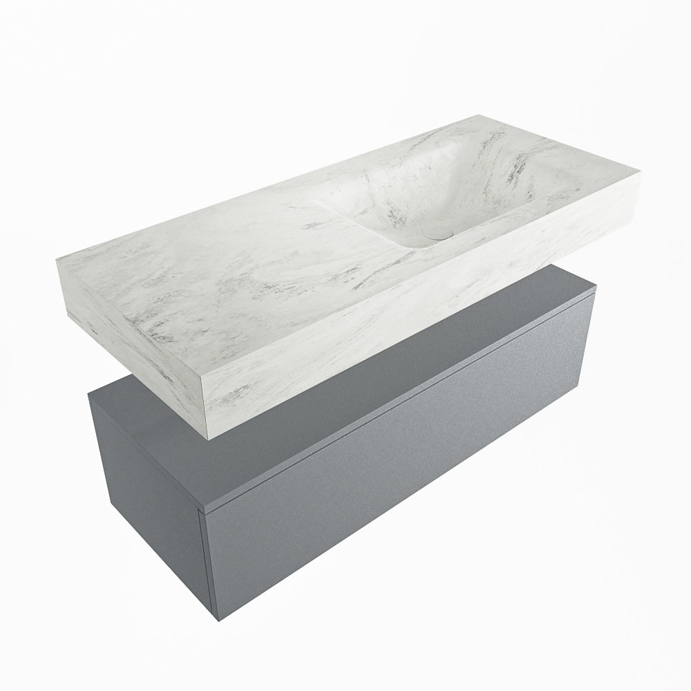 MONDIAZ ALAN-DLUX 110cm mueble de baño Plata 1 cajón. Lavabo CLOUD Derecho 1 orificio color Opalo. 5 MONDIAZ ALAN-DLUX 110cm mueble de baño Plata 1 cajón. Lavabo CLOUD Derecho 1 orificio color Opalo. - Imagen 5