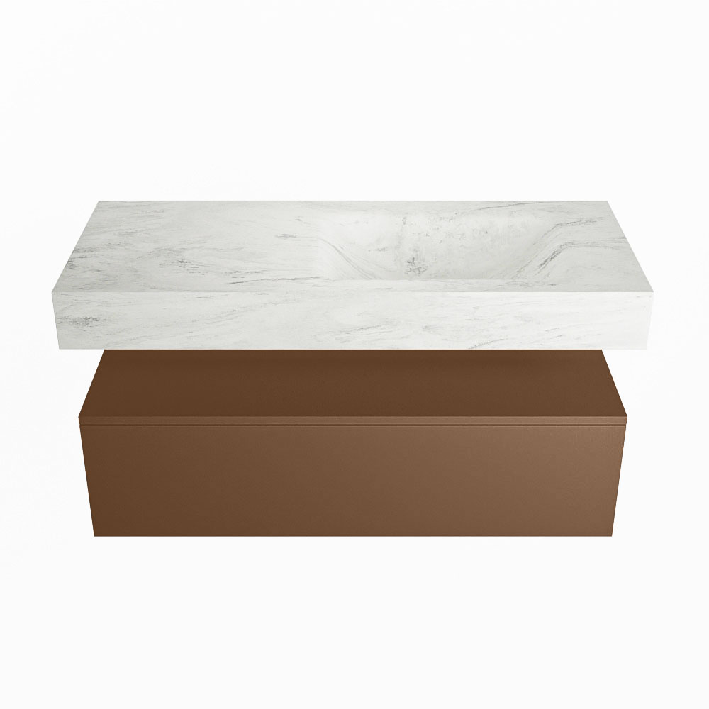 MONDIAZ ALAN-DLUX 110cm mueble de baño Rust 1 cajón. Lavabo CLOUD Derecho 1 orificio color Opalo. 4 MONDIAZ ALAN-DLUX 110cm mueble de baño Rust 1 cajón. Lavabo CLOUD Derecho 1 orificio color Opalo. - Imagen 4