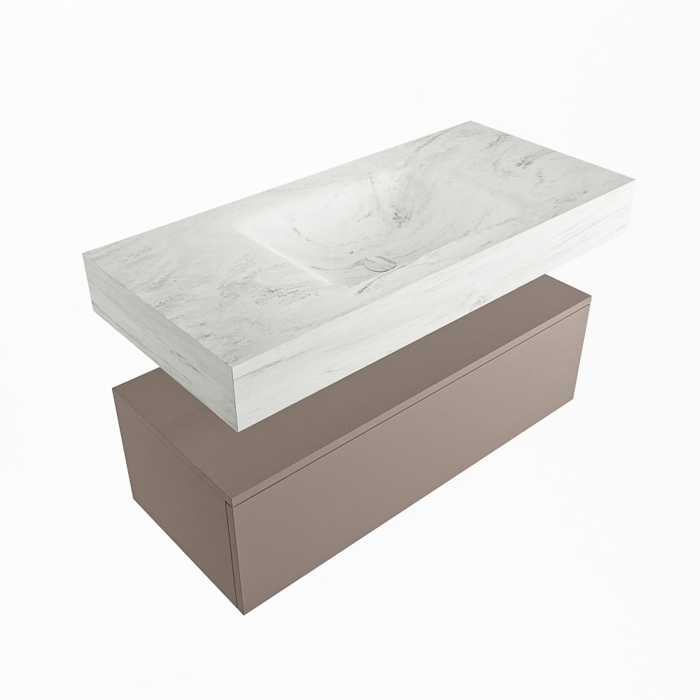 MONDIAZ ALAN-DLUX 100cm mueble de baño Smoke 1 cajón. Lavabo CLOUD Centro 1 orificio color Opalo. 5 MONDIAZ ALAN-DLUX 100cm mueble de baño Smoke 1 cajón. Lavabo CLOUD Centro 1 orificio color Opalo. - Imagen 5