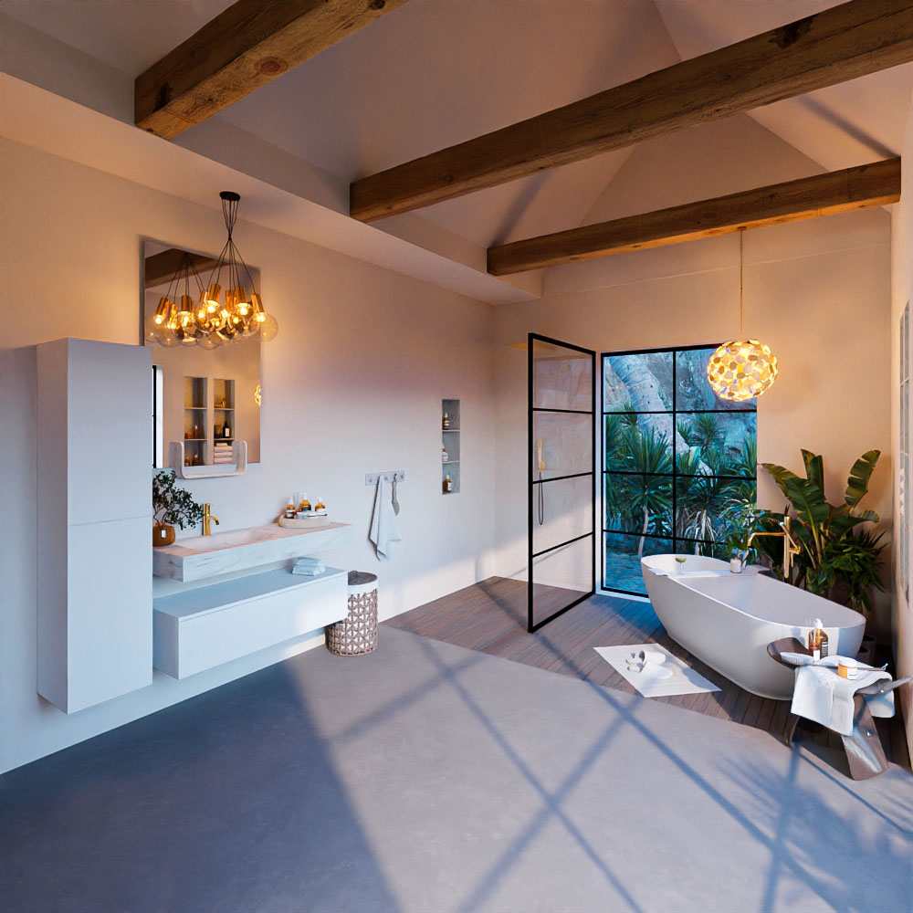 MONDIAZ ALAN-DLUX 110cm mueble de baño Talc 1 cajón. Lavabo CLOUD Izquierda 1 orificio color Opalo. 3 MONDIAZ ALAN-DLUX 110cm mueble de baño Talc 1 cajón. Lavabo CLOUD Izquierda 1 orificio color Opalo. - Imagen 3