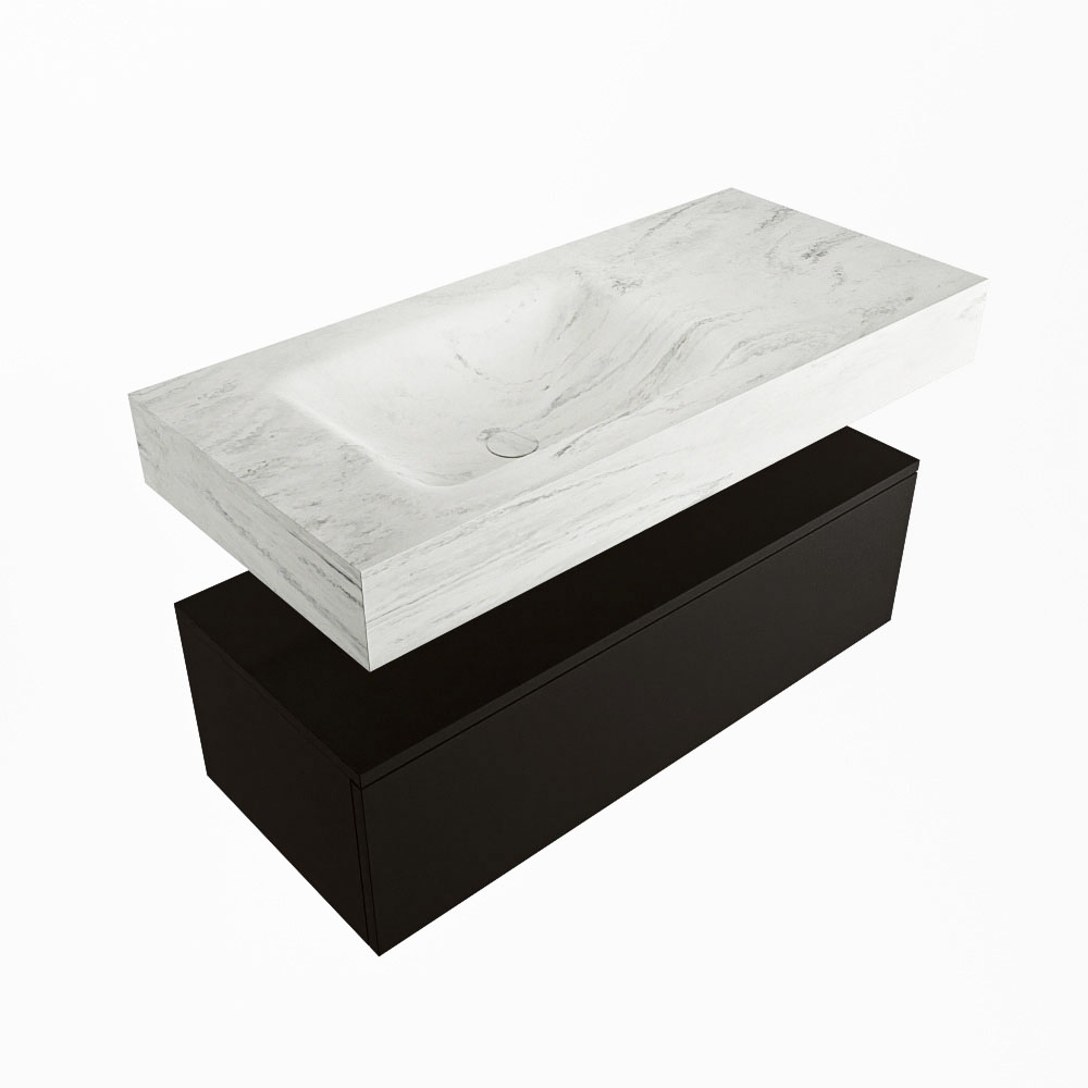 MONDIAZ ALAN-DLUX 100cm mueble de baño Urban 1 cajón. Lavabo CLOUD Izquierda sin orificios color Opalo. 5 MONDIAZ ALAN-DLUX 100cm mueble de baño Urban 1 cajón. Lavabo CLOUD Izquierda sin orificios color Opalo. - Imagen 5