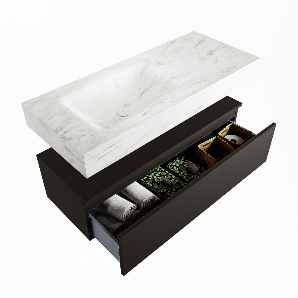 MONDIAZ ALAN-DLUX 110cm mueble de baño Urban 1 cajón. Lavabo CLOUD Izquierda sin orificios color Opalo. 6 MONDIAZ ALAN-DLUX 110cm mueble de baño Urban 1 cajón. Lavabo CLOUD Izquierda sin orificios color Opalo. - Imagen 6