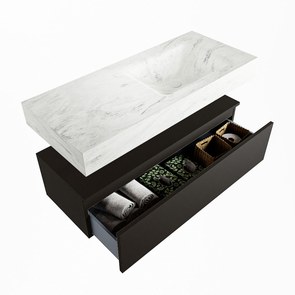 MONDIAZ ALAN-DLUX 110cm mueble de baño Urban 1 cajón. Lavabo CLOUD Derecho sin orificios color Opalo. 6 MONDIAZ ALAN-DLUX 110cm mueble de baño Urban 1 cajón. Lavabo CLOUD Derecho sin orificios color Opalo. - Imagen 6