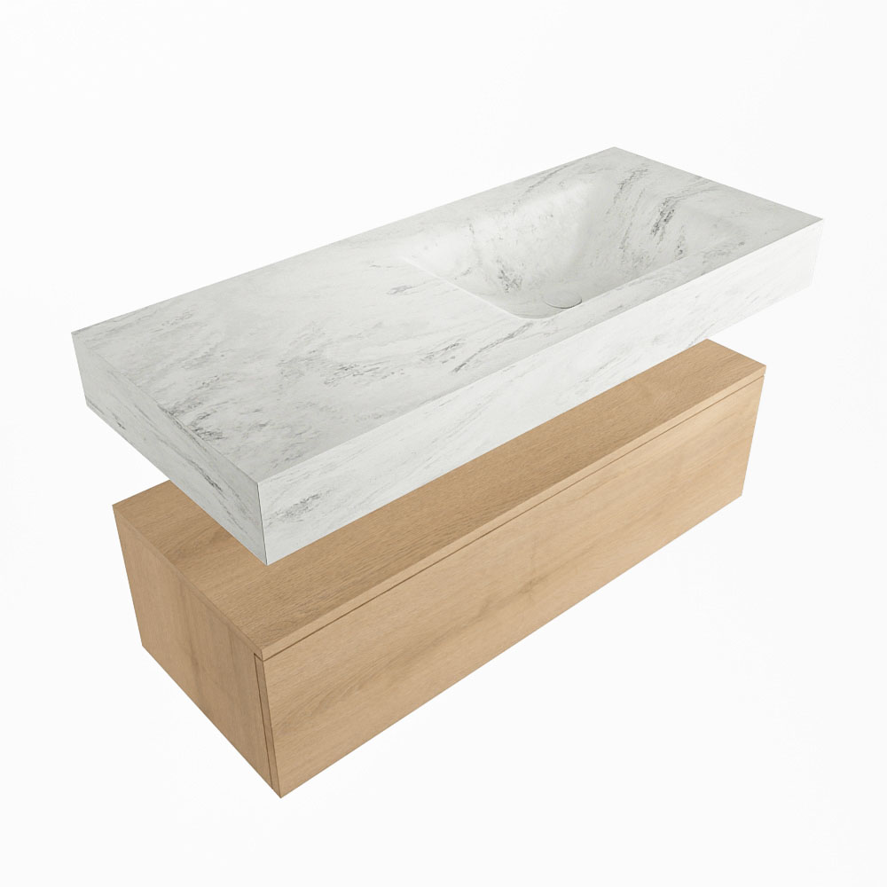 MONDIAZ ALAN-DLUX 110cm mueble de baño Washed Oak 1 cajón. Lavabo CLOUD Derecho sin orificios color Opalo. 5 MONDIAZ ALAN-DLUX 110cm mueble de baño Washed Oak 1 cajón. Lavabo CLOUD Derecho sin orificios color Opalo. - Imagen 5