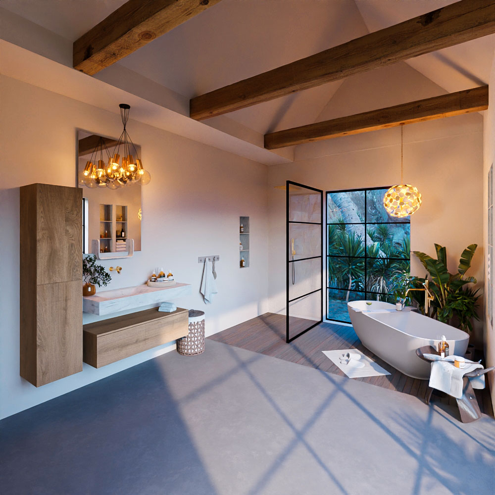 MONDIAZ ALAN-DLUX 110cm mueble de baño Washed Oak 1 cajón. Lavabo CLOUD Izquierda sin orificios color Opalo. 3 MONDIAZ ALAN-DLUX 110cm mueble de baño Washed Oak 1 cajón. Lavabo CLOUD Izquierda sin orificios color Opalo. - Imagen 3