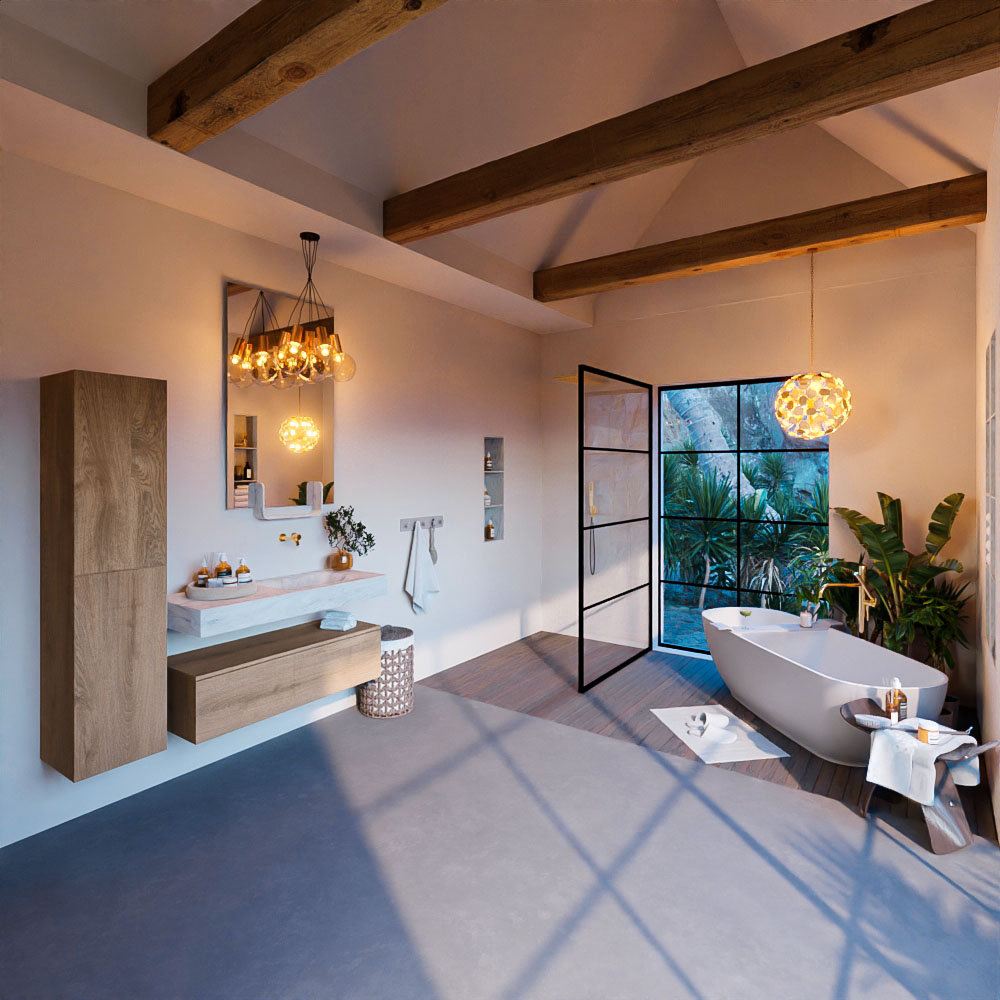 MONDIAZ ALAN-DLUX 110cm mueble de baño Washed Oak 1 cajón. Lavabo CLOUD Derecho sin orificios color Opalo. 3 MONDIAZ ALAN-DLUX 110cm mueble de baño Washed Oak 1 cajón. Lavabo CLOUD Derecho sin orificios color Opalo. - Imagen 3