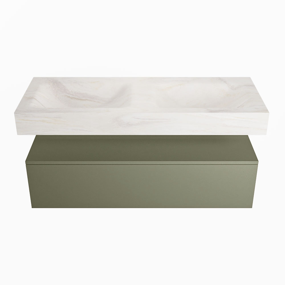 MONDIAZ ALAN-DLUX 120cm mueble de baño Army 1 cajón. Lavabo CLOUD Doble sin orificios color Ostra. 4 MONDIAZ ALAN-DLUX 120cm mueble de baño Army 1 cajón. Lavabo CLOUD Doble sin orificios color Ostra. - Imagen 4