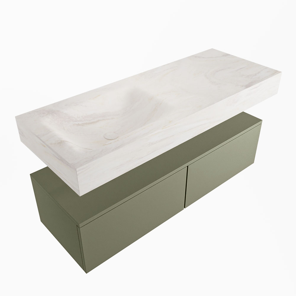 MONDIAZ ALAN-DLUX 120cm mueble de baño Army 2 cajones. Lavabo CLOUD Izquierda sin orificios color Ostra. 5 MONDIAZ ALAN-DLUX 120cm mueble de baño Army 2 cajones. Lavabo CLOUD Izquierda sin orificios color Ostra. - Imagen 5