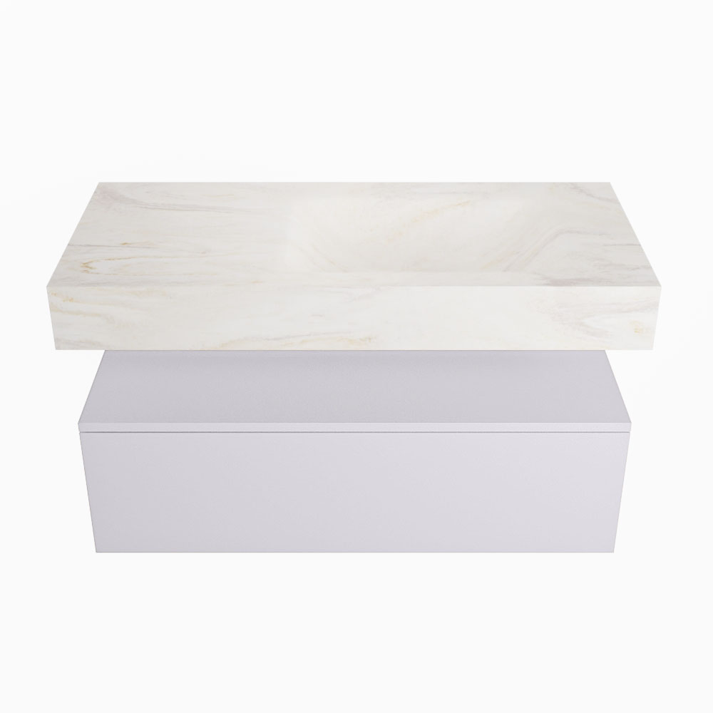 MONDIAZ ALAN-DLUX 100cm mueble de baño Cale 1 cajón. Lavabo CLOUD Derecho 1 orificio color Ostra. 4 MONDIAZ ALAN-DLUX 100cm mueble de baño Cale 1 cajón. Lavabo CLOUD Derecho 1 orificio color Ostra. - Imagen 4