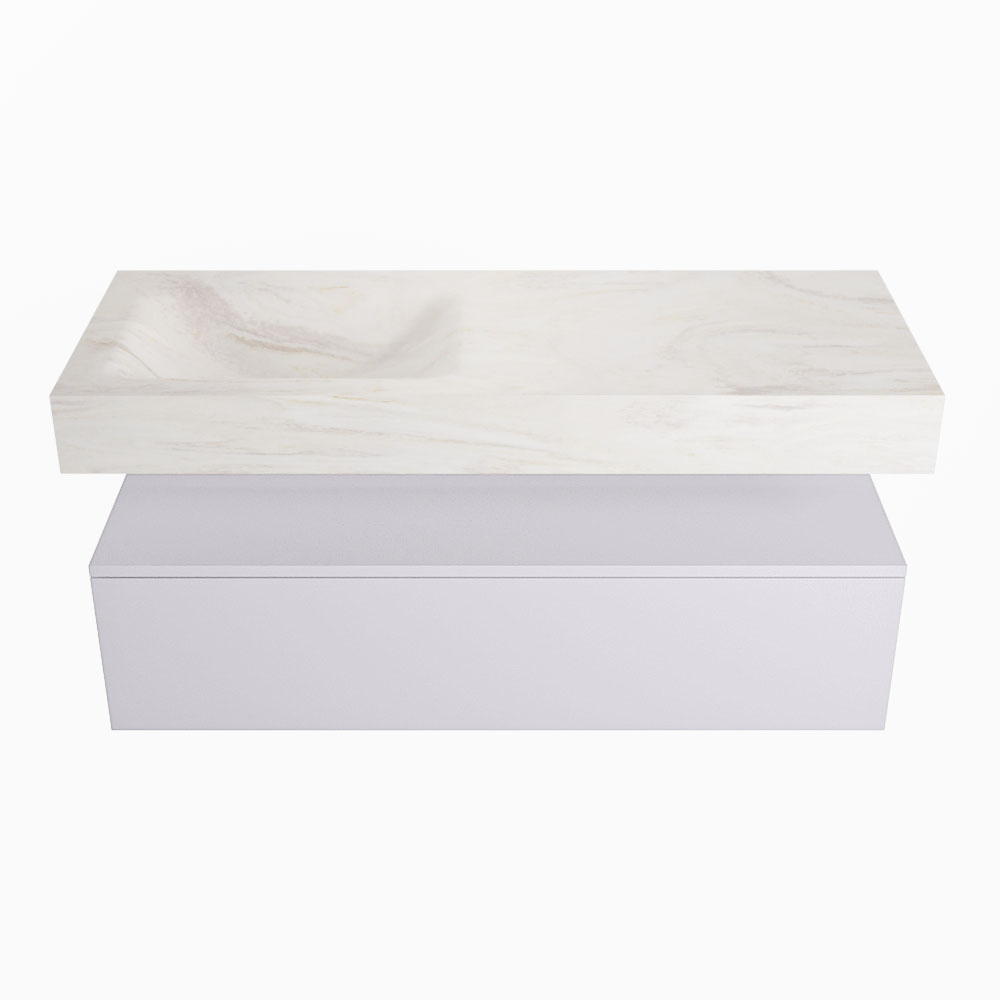 MONDIAZ ALAN-DLUX 120cm mueble de baño Cale 1 cajón. Lavabo CLOUD Izquierda 1 orificio color Ostra. 4 MONDIAZ ALAN-DLUX 120cm mueble de baño Cale 1 cajón. Lavabo CLOUD Izquierda 1 orificio color Ostra. - Imagen 4