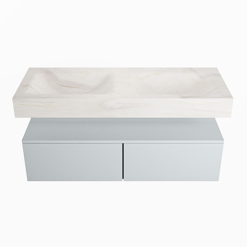 MONDIAZ ALAN-DLUX 120cm mueble de baño Clay 2 cajones. Lavabo CLOUD Doble sin orificios color Ostra. 4 MONDIAZ ALAN-DLUX 120cm mueble de baño Clay 2 cajones. Lavabo CLOUD Doble sin orificios color Ostra. - Imagen 4