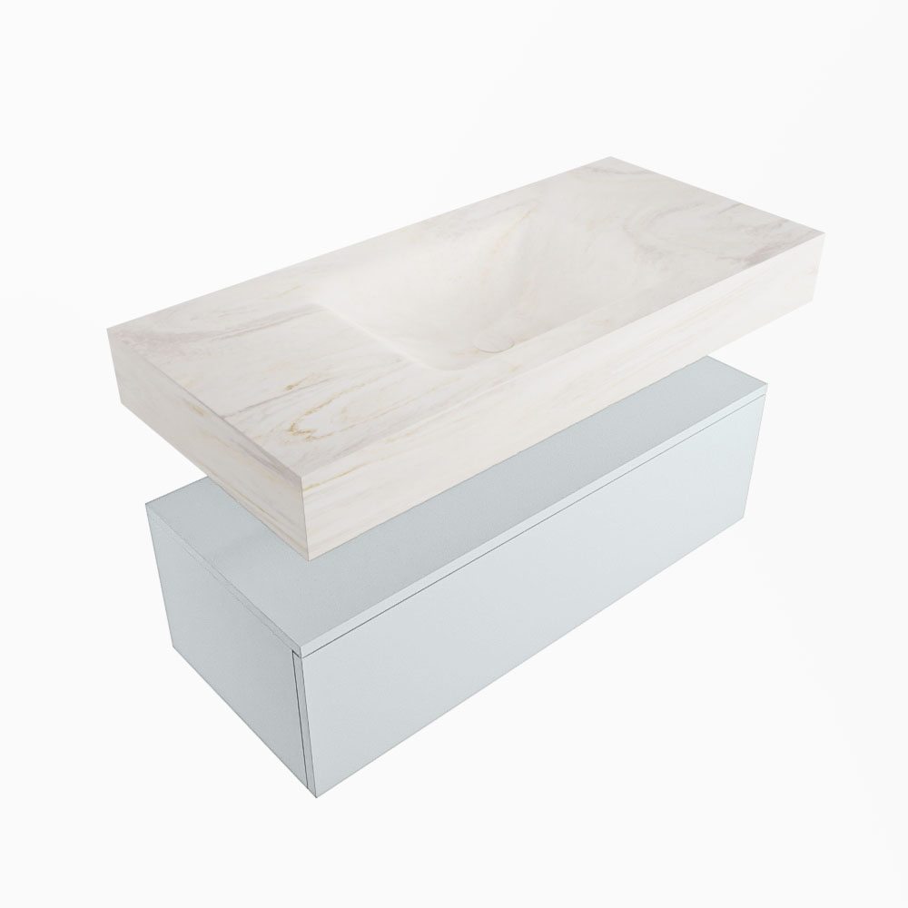 MONDIAZ ALAN-DLUX 100cm mueble de baño Clay 1 cajón. Lavabo CLOUD Centro sin orificios color Ostra. 5 MONDIAZ ALAN-DLUX 100cm mueble de baño Clay 1 cajón. Lavabo CLOUD Centro sin orificios color Ostra. - Imagen 5