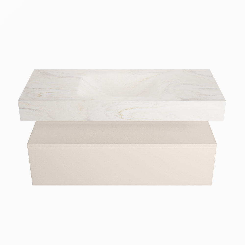 MONDIAZ ALAN-DLUX 110cm mueble de baño Linen 1 cajón. Lavabo CLOUD Centro 1 orificio color Ostra. 4 MONDIAZ ALAN-DLUX 110cm mueble de baño Linen 1 cajón. Lavabo CLOUD Centro 1 orificio color Ostra. - Imagen 4