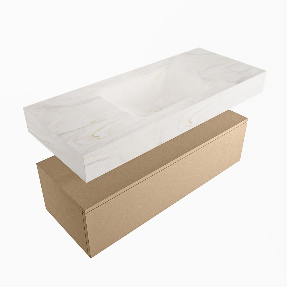 MONDIAZ ALAN-DLUX 110cm mueble de baño Oro 1 cajón. Lavabo CLOUD Centro sin orificios color Ostra. 5 MONDIAZ ALAN-DLUX 110cm mueble de baño Oro 1 cajón. Lavabo CLOUD Centro sin orificios color Ostra. - Imagen 5