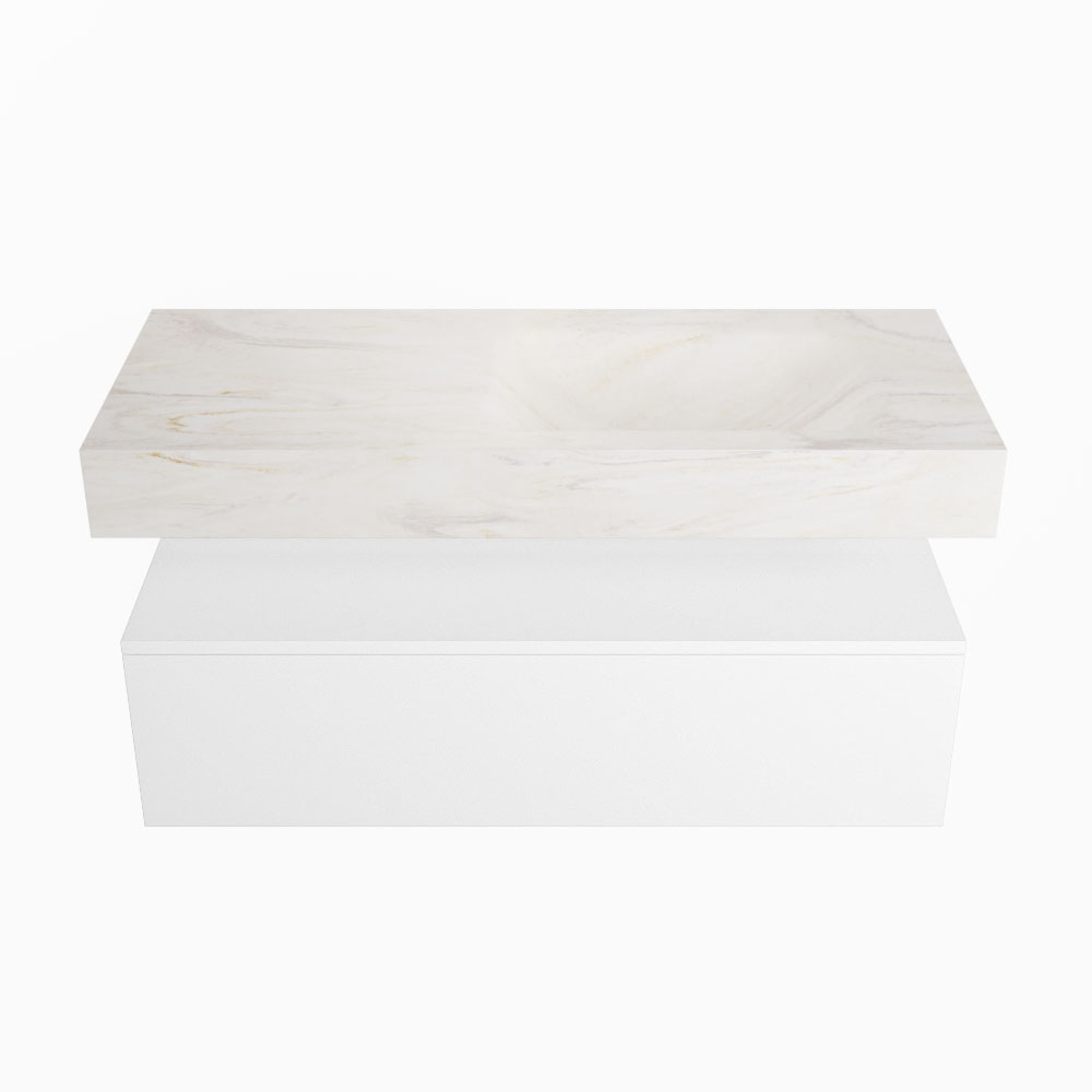 MONDIAZ ALAN-DLUX 110cm mueble de baño Talc 1 cajón. Lavabo CLOUD Derecho sin orificios color Ostra. 4 MONDIAZ ALAN-DLUX 110cm mueble de baño Talc 1 cajón. Lavabo CLOUD Derecho sin orificios color Ostra. - Imagen 4