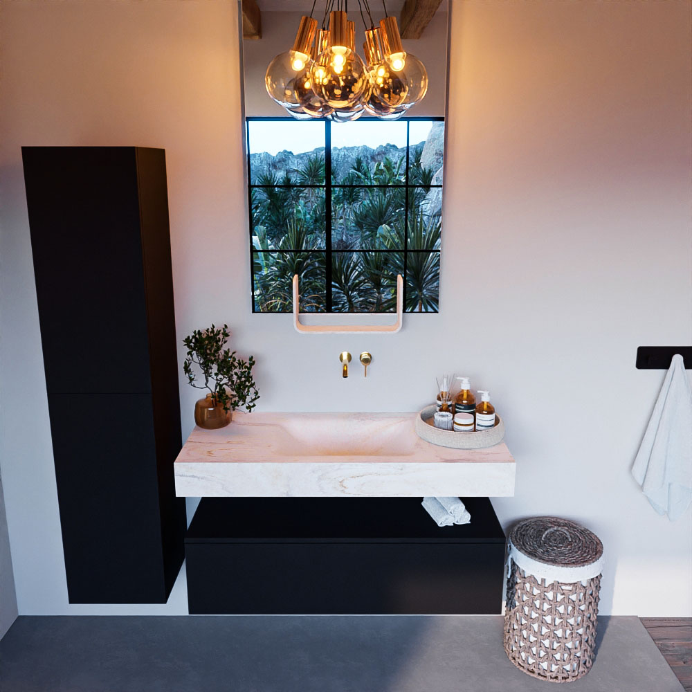 MONDIAZ ALAN-DLUX 110cm mueble de baño Urban 1 cajón. Lavabo CLOUD Centro sin orificios color Ostra. 2 MONDIAZ ALAN-DLUX 110cm mueble de baño Urban 1 cajón. Lavabo CLOUD Centro sin orificios color Ostra. - Imagen 2