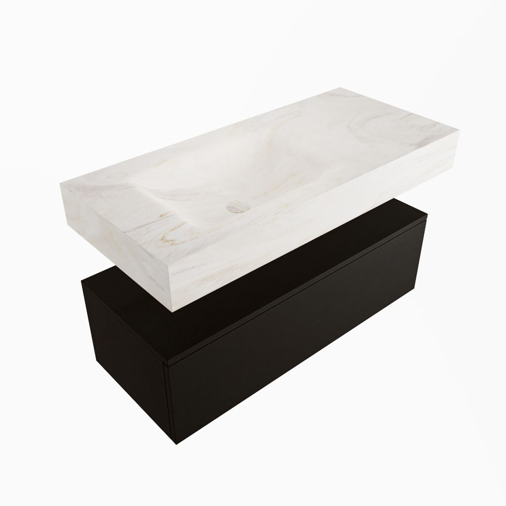MONDIAZ ALAN-DLUX 100cm mueble de baño Urban 1 cajón. Lavabo CLOUD Izquierda sin orificios color Ostra. 5 MONDIAZ ALAN-DLUX 100cm mueble de baño Urban 1 cajón. Lavabo CLOUD Izquierda sin orificios color Ostra. - Imagen 5