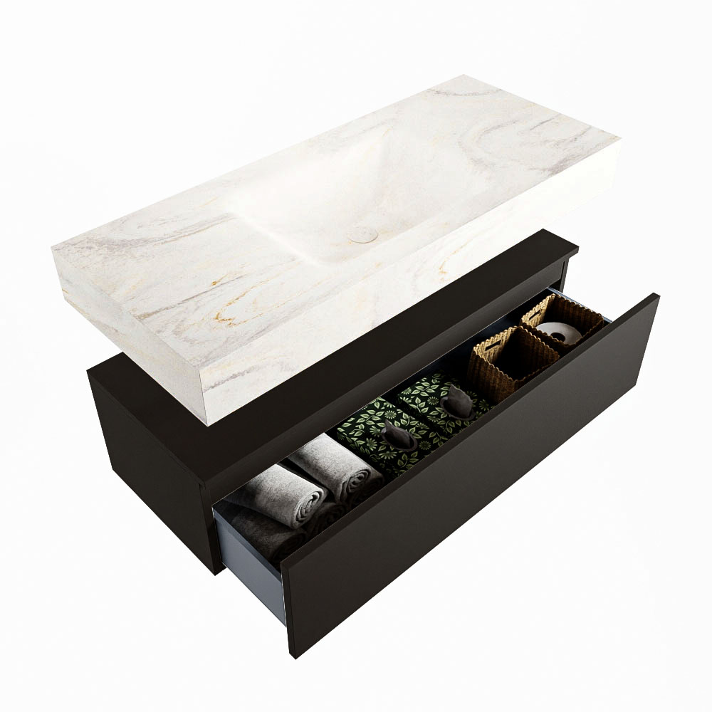 MONDIAZ ALAN-DLUX 110cm mueble de baño Urban 1 cajón. Lavabo CLOUD Centro sin orificios color Ostra. 6 MONDIAZ ALAN-DLUX 110cm mueble de baño Urban 1 cajón. Lavabo CLOUD Centro sin orificios color Ostra. - Imagen 6
