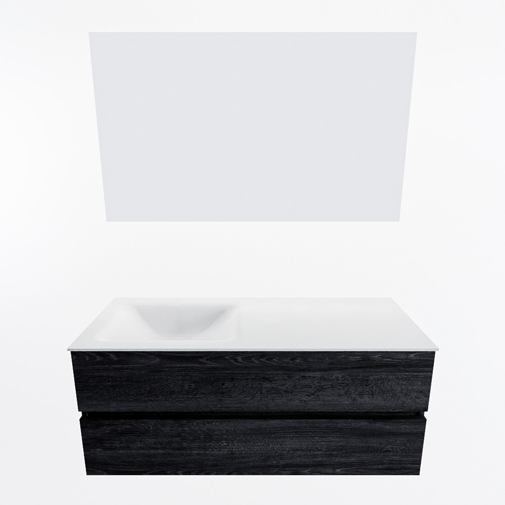 MONDIAZ VICA 120cm mueble de baño Antracite 2 cajones. Lavabo CLOUD Izquierda sin orificio color Talc con espejo LED. 5 MONDIAZ VICA 120cm mueble de baño Antracite 2 cajones. Lavabo CLOUD Izquierda sin orificio color Talc con espejo LED. - Imagen 5