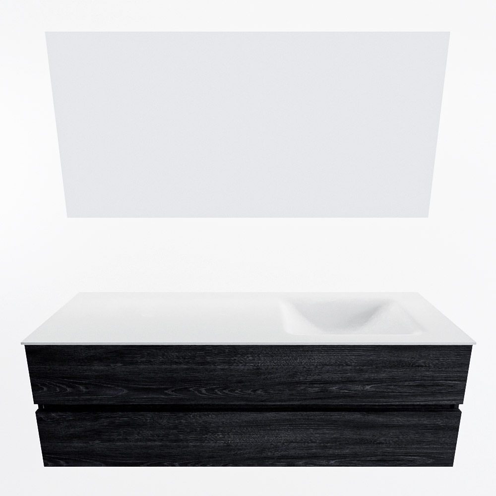 MONDIAZ VICA 150cm mueble de baño Antracite 2 cajones. Lavabo CLOUD Derecho 1 orificio color Talc con espejo LED. 5 MONDIAZ VICA 150cm mueble de baño Antracite 2 cajones. Lavabo CLOUD Derecho 1 orificio color Talc con espejo LED. - Imagen 5