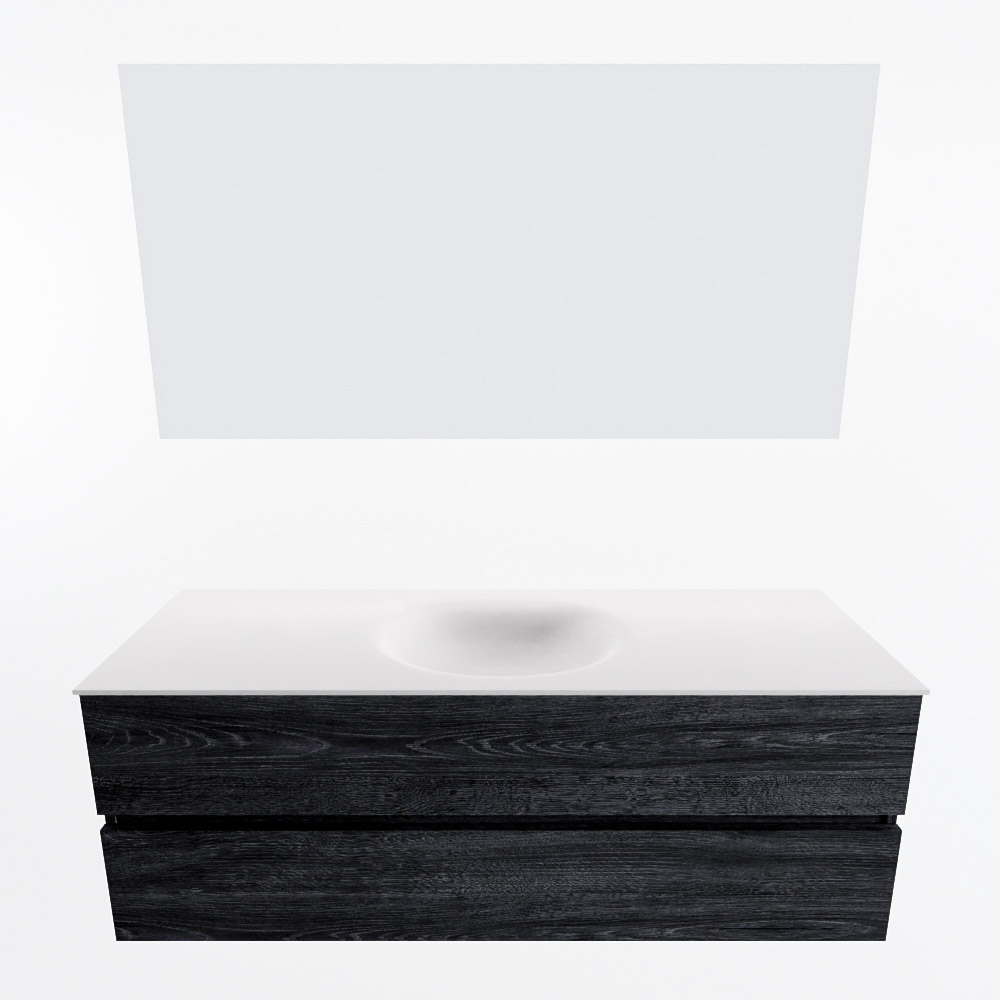 MONDIAZ VICA 140cm mueble de baño Antracite 2 cajones. Lavabo MOON Centro sin orificio color Talc con espejo LED. 4 MONDIAZ VICA 140cm mueble de baño Antracite 2 cajones. Lavabo MOON Centro sin orificio color Talc con espejo LED. - Imagen 5
