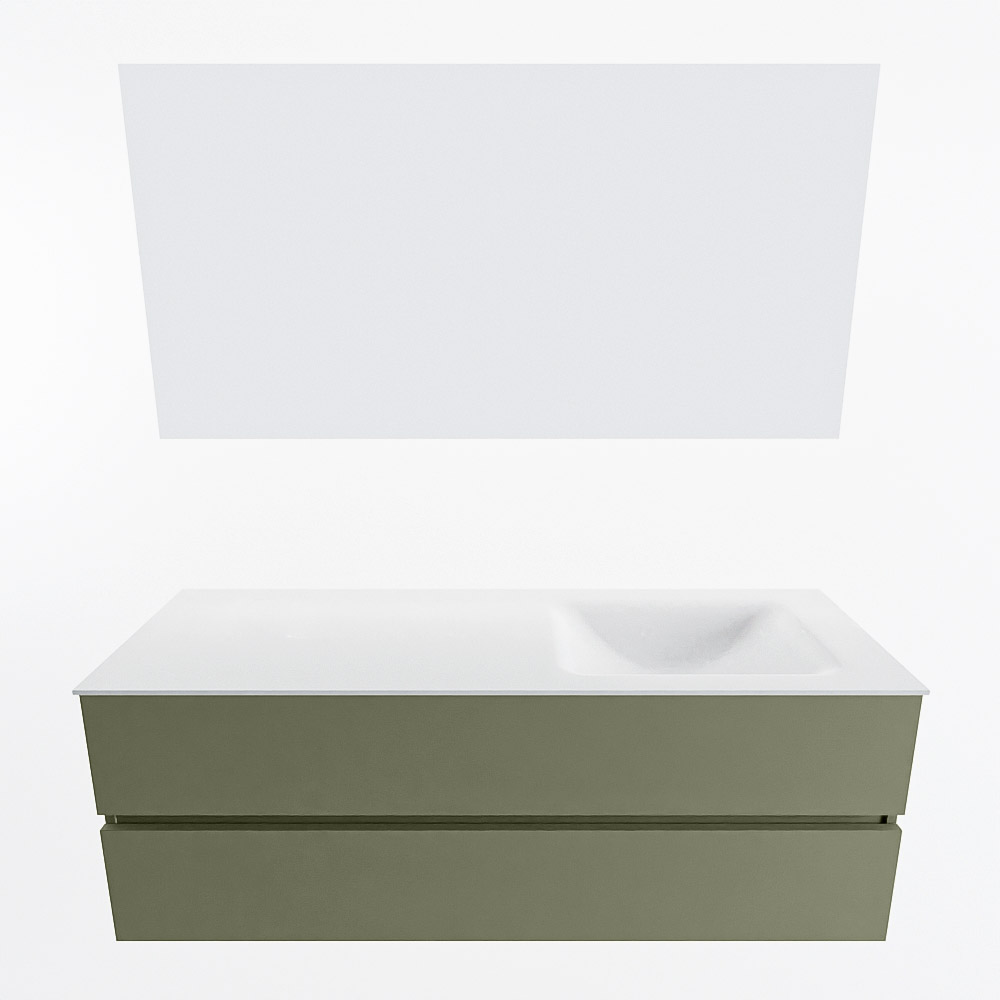 MONDIAZ VICA 140cm mueble de baño Army 2 cajones. Lavabo CLOUD Derecho sin orificio color Talc con espejo LED. 4 MONDIAZ VICA 140cm mueble de baño Army 2 cajones. Lavabo CLOUD Derecho sin orificio color Talc con espejo LED. - Imagen 5