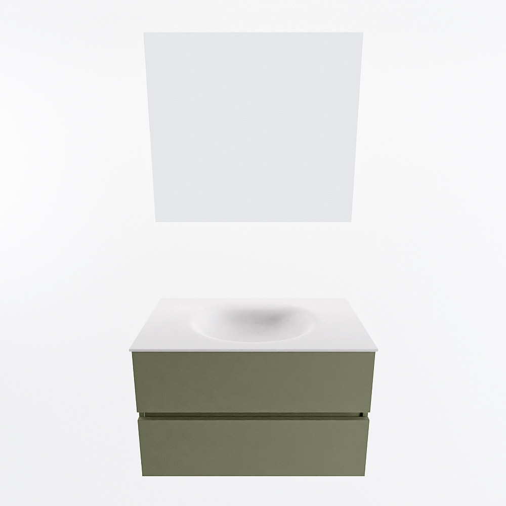 MONDIAZ VICA 80cm mueble de baño Army 2 cajones. Lavabo MOON Centro sin orificio color Talc con espejo LED. 5 MONDIAZ VICA 80cm mueble de baño Army 2 cajones. Lavabo MOON Centro sin orificio color Talc con espejo LED. - Imagen 5