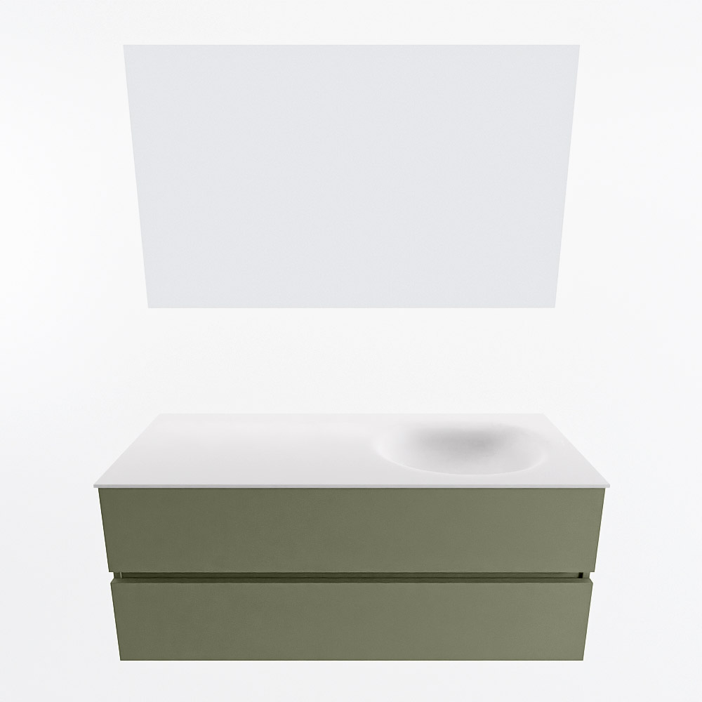 MONDIAZ VICA 120cm mueble de baño Army 2 cajones. Lavabo MOON Derecho 1 orificio color Talc con espejo LED. 5 MONDIAZ VICA 120cm mueble de baño Army 2 cajones. Lavabo MOON Derecho 1 orificio color Talc con espejo LED. - Imagen 5
