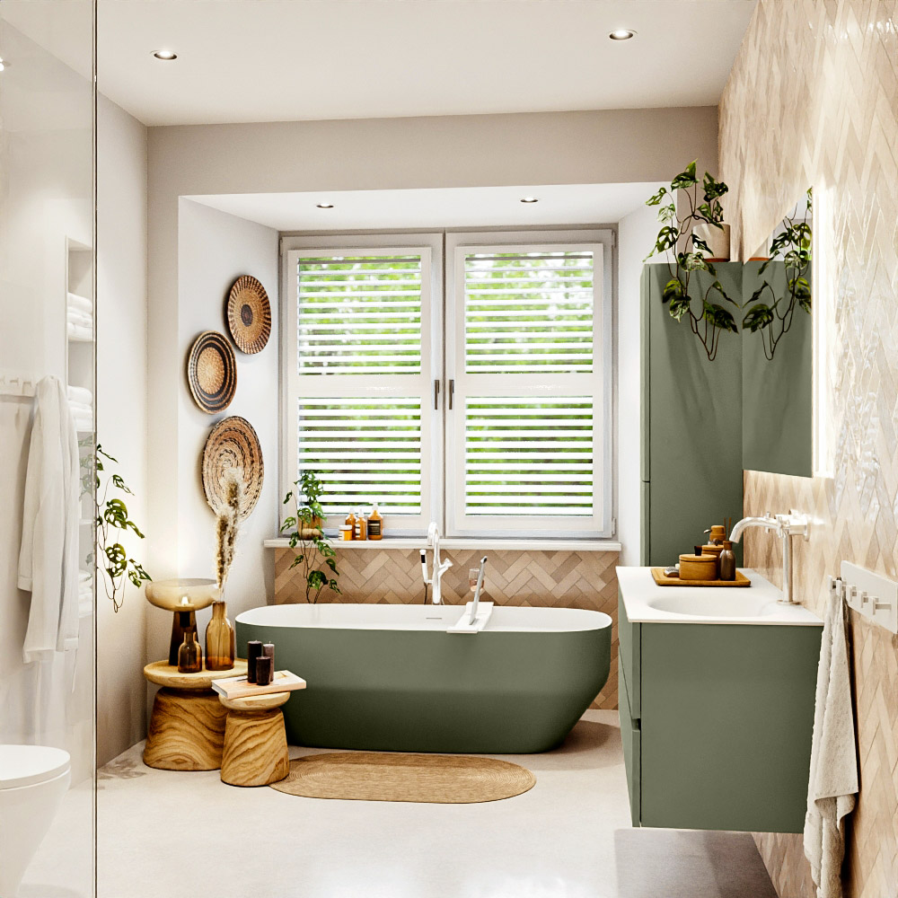 MONDIAZ VICA 120cm mueble de baño Army 2 cajones. Lavabo MOON Derecho 1 orificio color Talc con espejo LED. 3 MONDIAZ VICA 120cm mueble de baño Army 2 cajones. Lavabo MOON Derecho 1 orificio color Talc con espejo LED. - Imagen 3