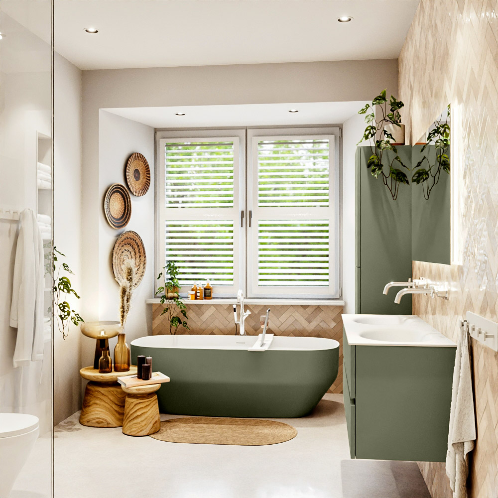MONDIAZ VICA 120cm mueble de baño Army 4 cajones. Lavabo MOON Doble sin orificio color Talc con espejo LED. 3 MONDIAZ VICA 120cm mueble de baño Army 4 cajones. Lavabo MOON Doble sin orificio color Talc con espejo LED. - Imagen 3