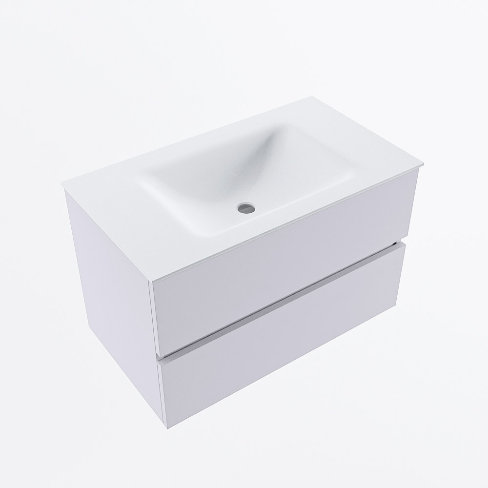 MONDIAZ VICA 80cm mueble de baño Cale 2 cajones. Lavabo CLOUD Centro 1 orificio, color Talc. 6 MONDIAZ VICA 80cm mueble de baño Cale 2 cajones. Lavabo CLOUD Centro 1 orificio, color Talc. - Imagen 6