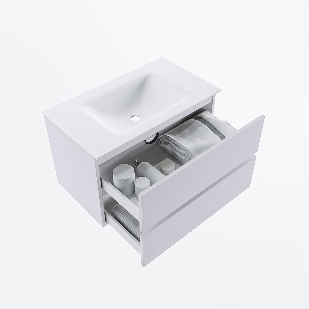 MONDIAZ VICA 80cm mueble de baño Cale 2 cajones. Lavabo CLOUD Centro 1 orificio, color Talc. 7 MONDIAZ VICA 80cm mueble de baño Cale 2 cajones. Lavabo CLOUD Centro 1 orificio, color Talc. - Imagen 7