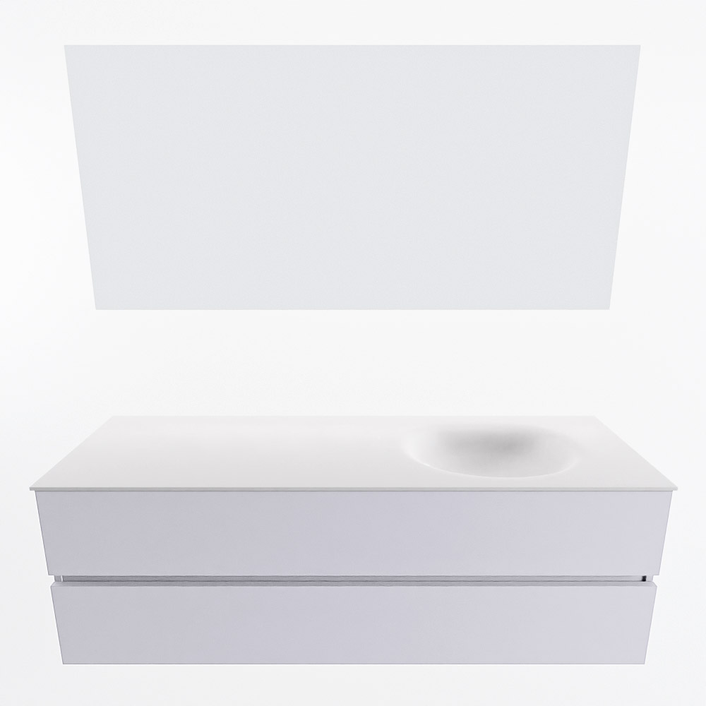 MONDIAZ VICA 150cm mueble de baño Cale 2 cajones. Lavabo MOON Derecho 1 orificio color Talc con espejo LED. 5 MONDIAZ VICA 150cm mueble de baño Cale 2 cajones. Lavabo MOON Derecho 1 orificio color Talc con espejo LED. - Imagen 5
