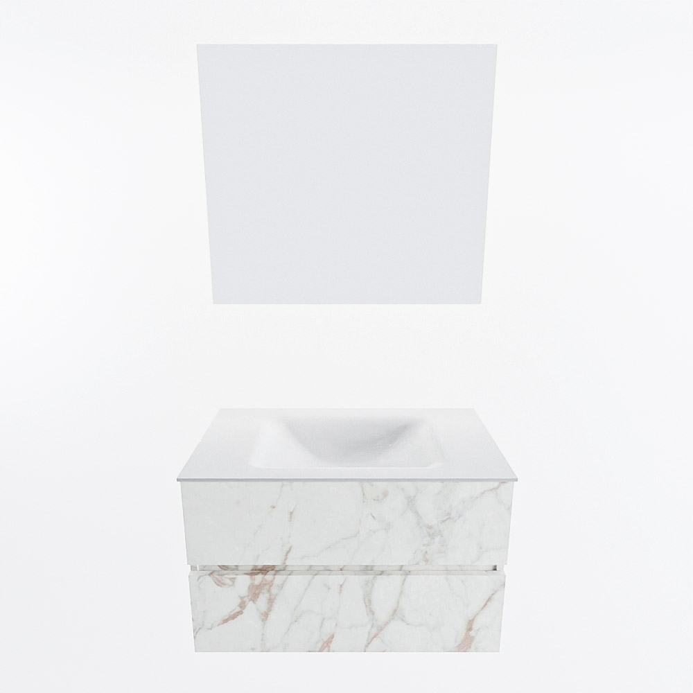 MONDIAZ VICA 80cm mueble de baño Carrara 2 cajones. Lavabo CLOUD Centro 1 orificio color Talc con espejo LED. 5 MONDIAZ VICA 80cm mueble de baño Carrara 2 cajones. Lavabo CLOUD Centro 1 orificio color Talc con espejo LED. - Imagen 5
