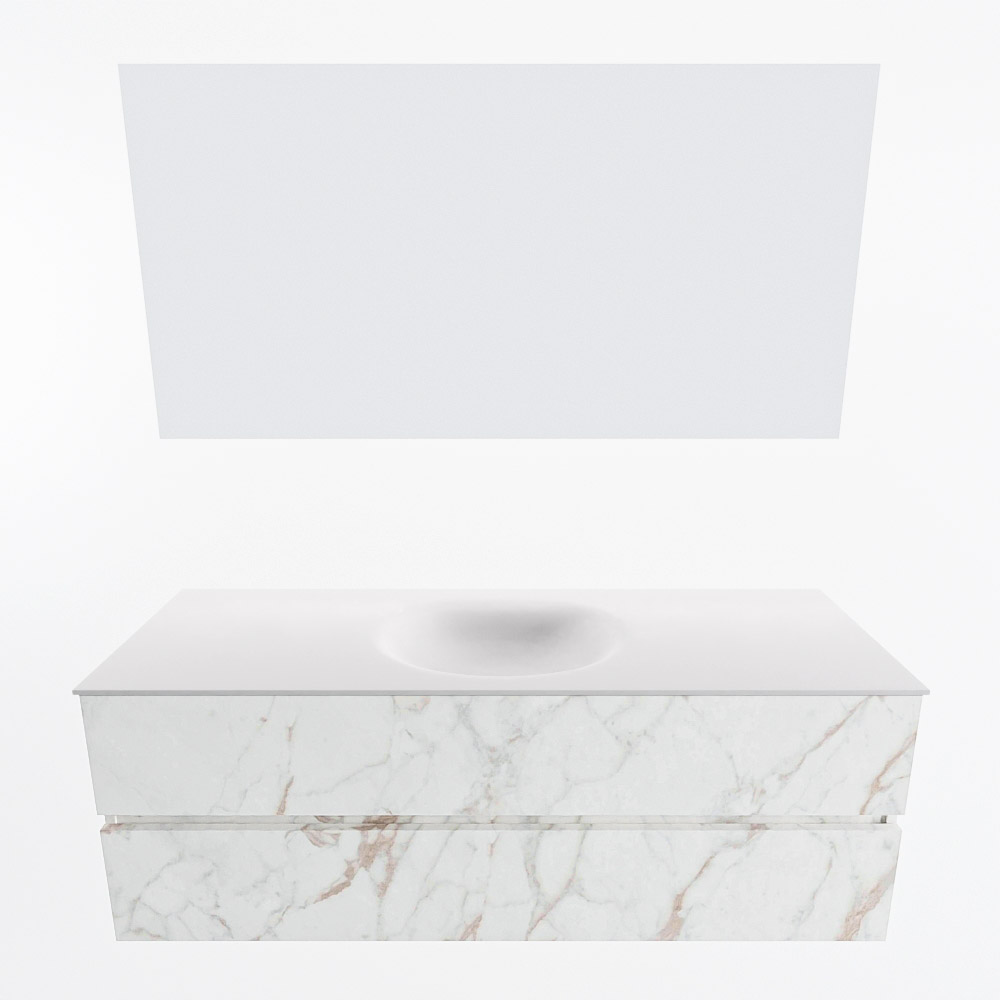 MONDIAZ VICA 140cm mueble de baño Carrara 2 cajones. Lavabo MOON Centro 1 orificio color Talc con espejo LED. 5 MONDIAZ VICA 140cm mueble de baño Carrara 2 cajones. Lavabo MOON Centro 1 orificio color Talc con espejo LED. - Imagen 5
