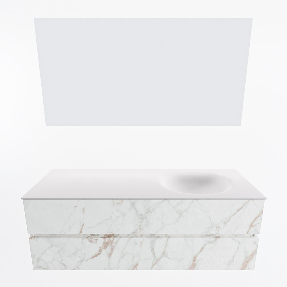 MONDIAZ VICA 140cm mueble de baño Carrara 2 cajones. Lavabo MOON Derecho sin orificio color Talc con espejo LED. 5 MONDIAZ VICA 140cm mueble de baño Carrara 2 cajones. Lavabo MOON Derecho sin orificio color Talc con espejo LED. - Imagen 5