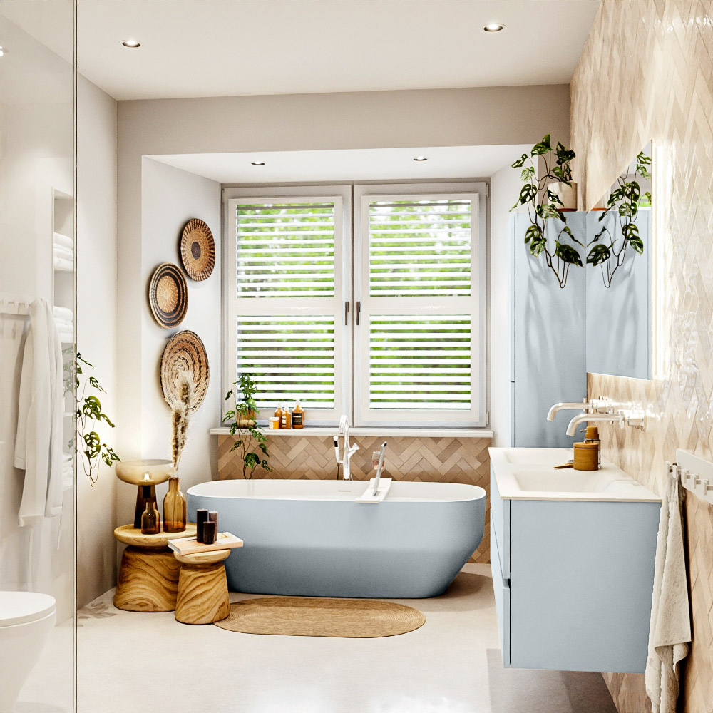 MONDIAZ VICA 140cm mueble de baño Clay 4 cajones. Lavabo CLOUD Doble sin orificio color Talc con espejo LED. 3 MONDIAZ VICA 140cm mueble de baño Clay 4 cajones. Lavabo CLOUD Doble sin orificio color Talc con espejo LED. - Imagen 3