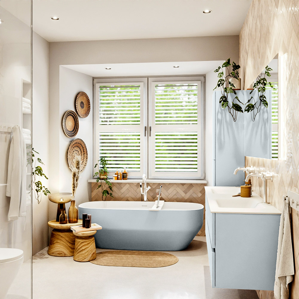 MONDIAZ VICA 170cm mueble de baño Clay 4 cajones. Lavabo CLOUD Doble 2 orificios color Talc con espejo LED. 3 MONDIAZ VICA 170cm mueble de baño Clay 4 cajones. Lavabo CLOUD Doble 2 orificios color Talc con espejo LED. - Imagen 3