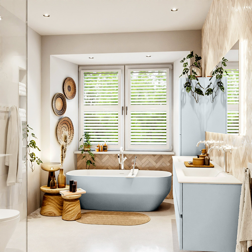 MONDIAZ VICA 200cm mueble de baño Clay 4 cajones. Lavabo CLOUD Doble 2 orificios color Talc con espejo LED. 3 MONDIAZ VICA 200cm mueble de baño Clay 4 cajones. Lavabo CLOUD Doble 2 orificios color Talc con espejo LED. - Imagen 3