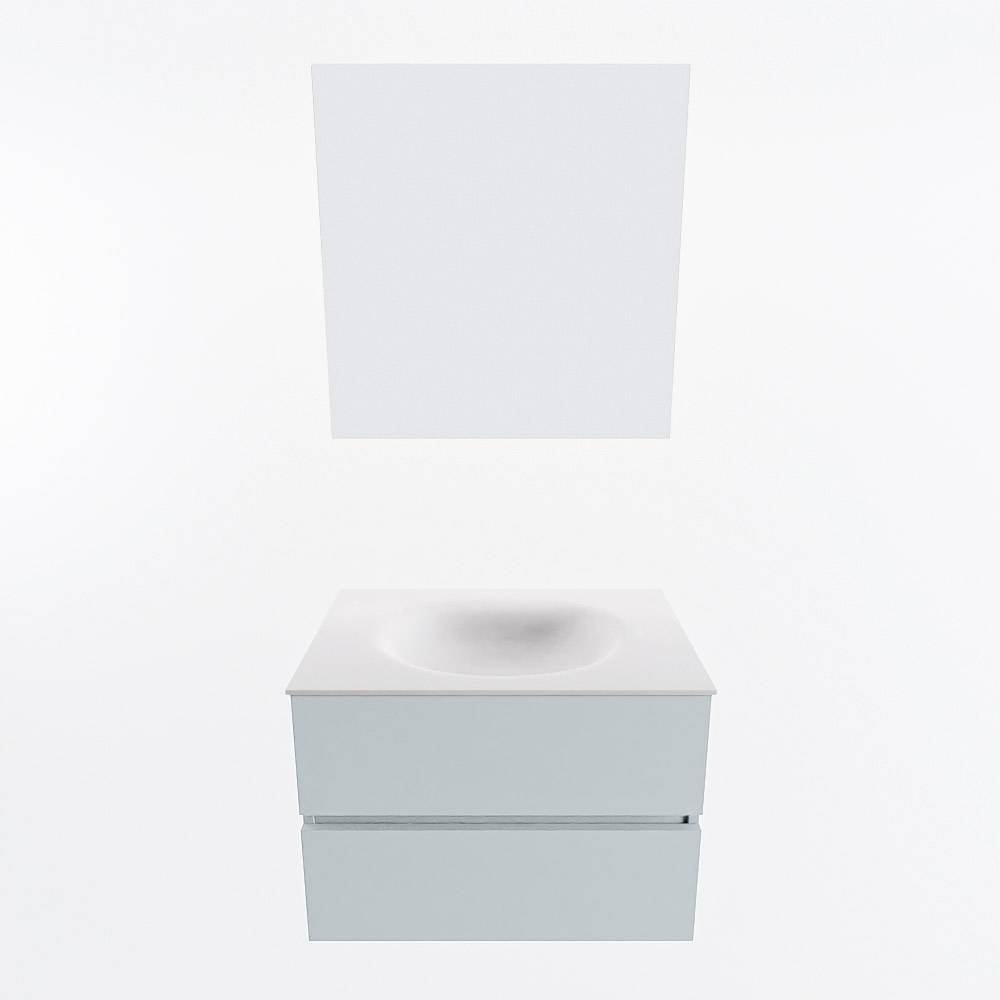 MONDIAZ VICA 70cm mueble de baño Clay 2 cajones. Lavabo MOON Centro 1 orificio color Talc con espejo LED. 5 MONDIAZ VICA 70cm mueble de baño Clay 2 cajones. Lavabo MOON Centro 1 orificio color Talc con espejo LED. - Imagen 5