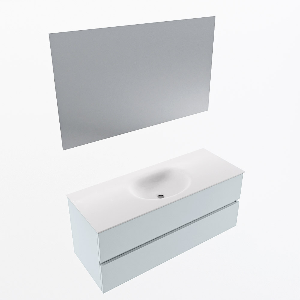 MONDIAZ VICA 120cm mueble de baño Clay 2 cajones. Lavabo MOON Centro 1 orificio color Talc con espejo LED. 6 MONDIAZ VICA 120cm mueble de baño Clay 2 cajones. Lavabo MOON Centro 1 orificio color Talc con espejo LED. - Imagen 6