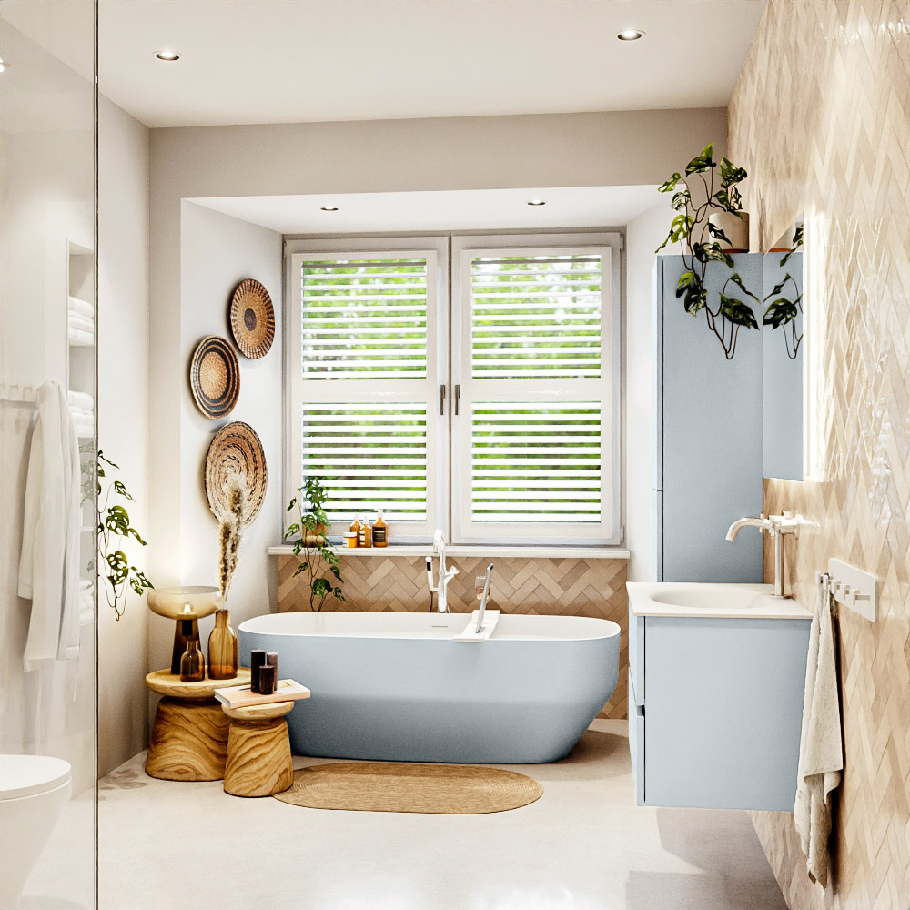 MONDIAZ VICA 70cm mueble de baño Clay 2 cajones. Lavabo MOON Centro 1 orificio color Talc con espejo LED. 3 MONDIAZ VICA 70cm mueble de baño Clay 2 cajones. Lavabo MOON Centro 1 orificio color Talc con espejo LED. - Imagen 3