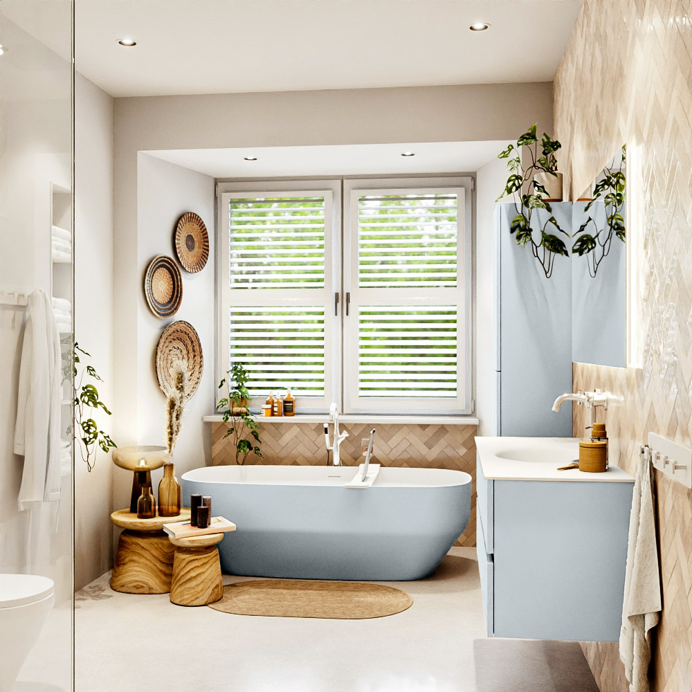 MONDIAZ VICA 120cm mueble de baño Clay 2 cajones. Lavabo MOON Centro 1 orificio color Talc con espejo LED. 3 MONDIAZ VICA 120cm mueble de baño Clay 2 cajones. Lavabo MOON Centro 1 orificio color Talc con espejo LED. - Imagen 3