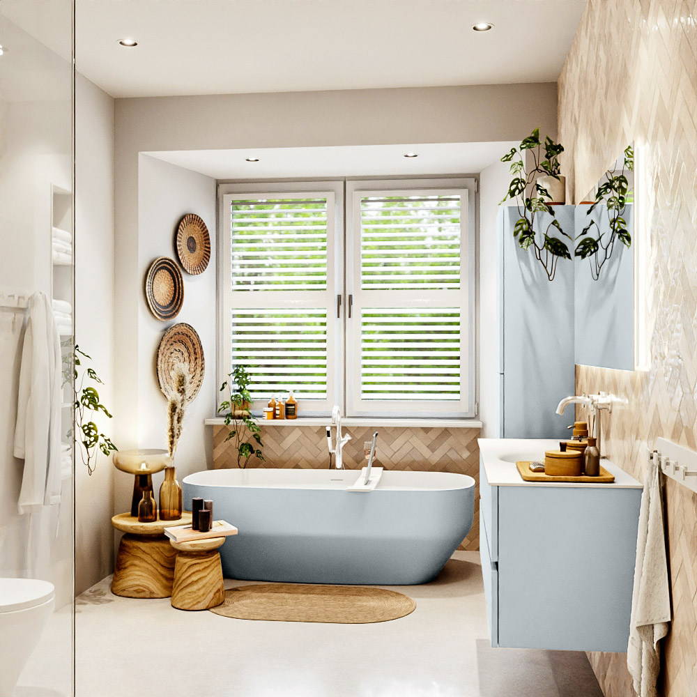 MONDIAZ VICA 130cm mueble de baño Clay 2 cajones. Lavabo MOON Centro 1 orificio color Talc con espejo LED. 3 MONDIAZ VICA 130cm mueble de baño Clay 2 cajones. Lavabo MOON Centro 1 orificio color Talc con espejo LED. - Imagen 3